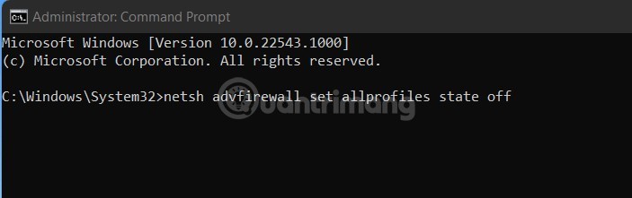 Nhập câu lệnh vào Command Prompt