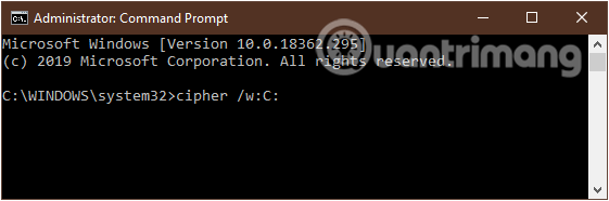 Nhập lệnh vào cửa sổ Command Prompt