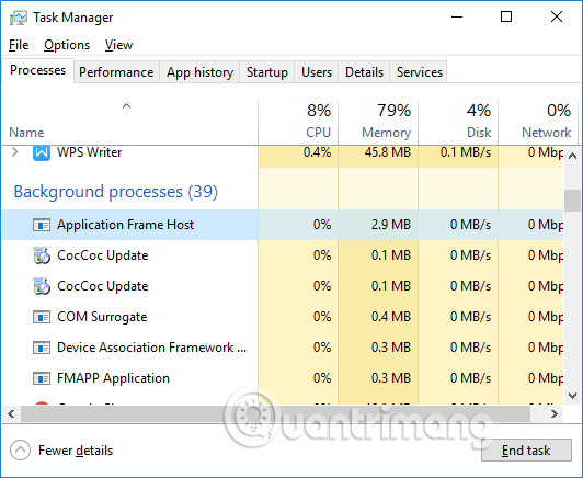 Mở Task Manager 