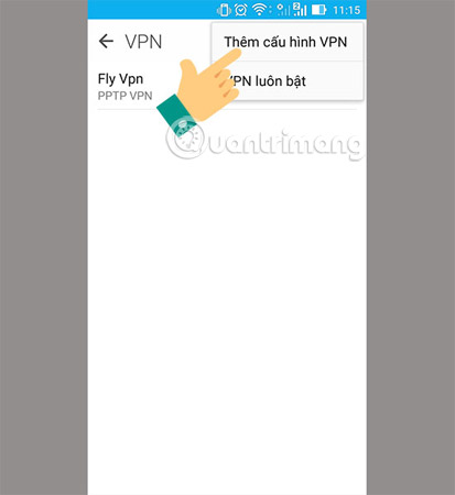 Chọn Thêm cấu hình VPN.