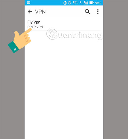 Hãy nhấp vào VPN vừa thiết lập.